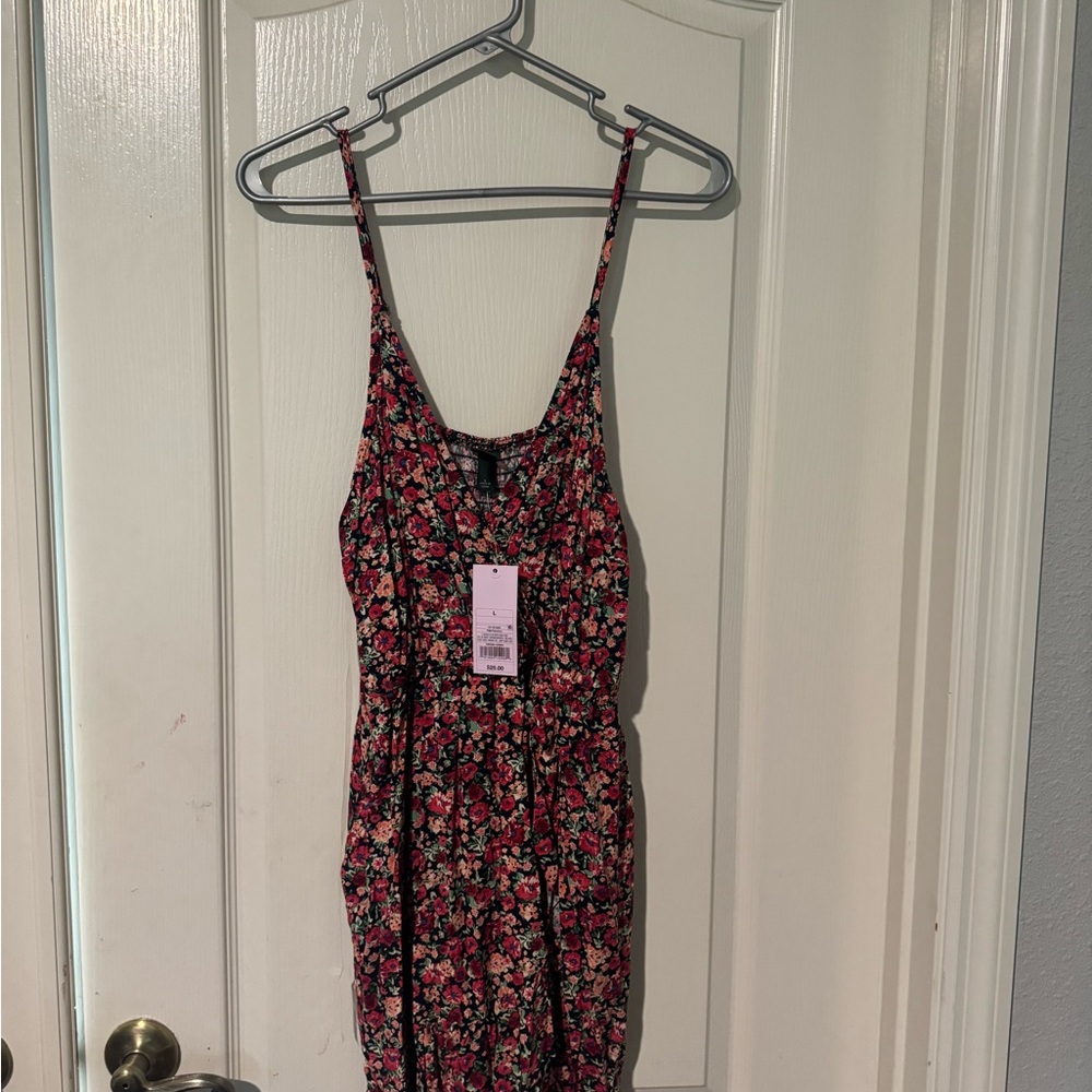 Wild Fable Floral Jumpsuit - Black and Pink